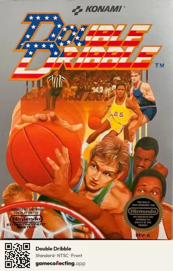 Double Dribble Nintendo Entertainment System, NTSC box front