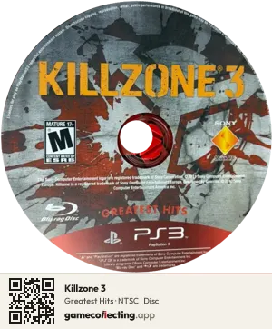 Killzone 3 PlayStation 3, NTSC disc