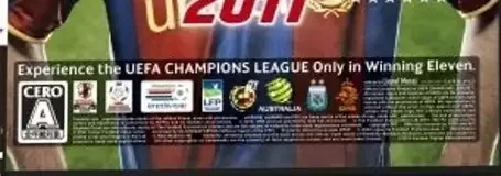 Pro Evolution Soccer 2011, the CERO letter on its front