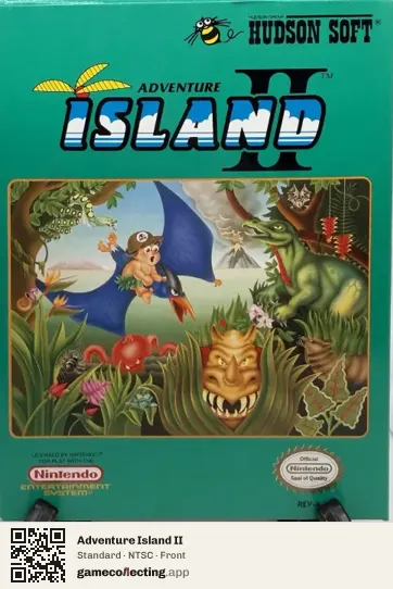 Adventure Island II Nintendo Entertainment System, NTSC box front