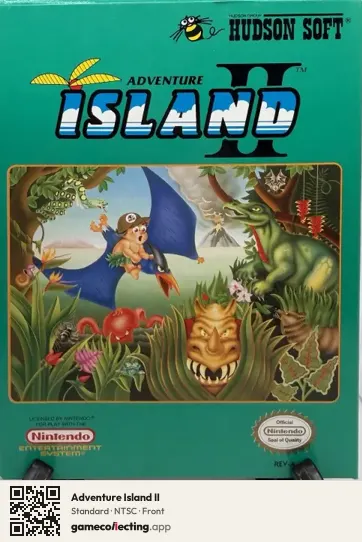 Adventure Island II Nintendo Entertainment System, NTSC box front