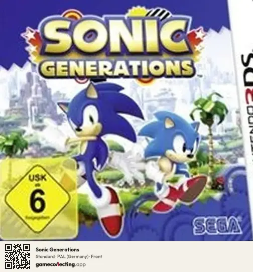 Sonic Generations Nintendo 3DS, Germany box front