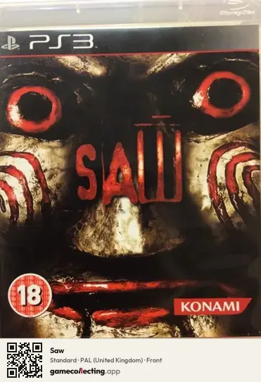 Saw PlayStation 3, United Kingdom box front