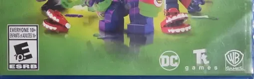 LEGO DC Super-Villains, the ESRB box on its front