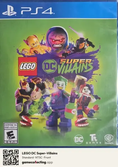 LEGO DC Super-Villains PlayStation 4, NTSC box front