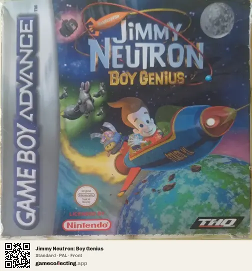 Jimmy Neutron: Boy Genius Game Boy Advance, PAL box front