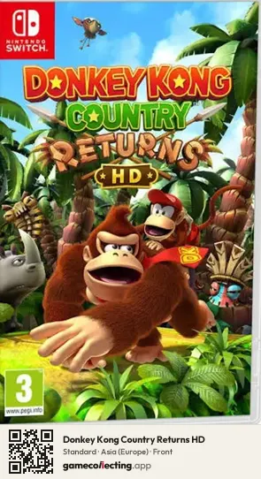 Donkey Kong Country Returns HD Nintendo Switch, Europe box front