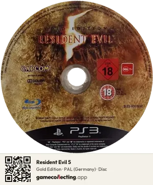 Resident Evil 5 PlayStation 3, PAL disc