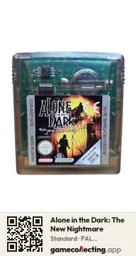 Alone in the Dark: The New Nightmare Game Boy Color, PAL cartridge label