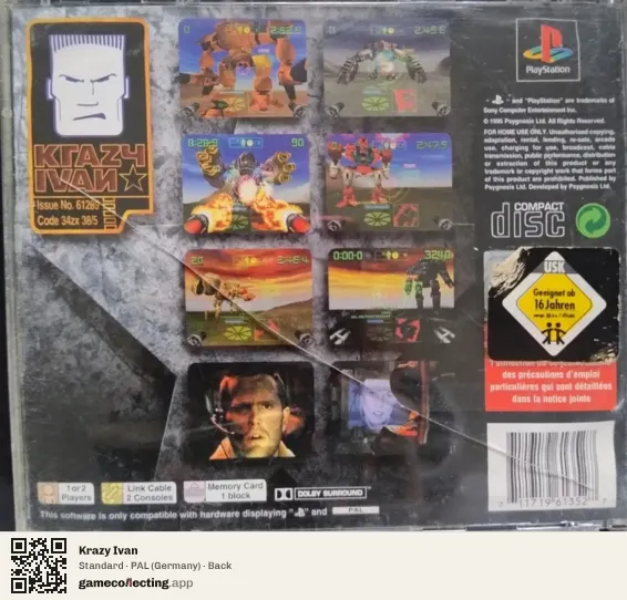 Krazy Ivan PlayStation, Germany box back