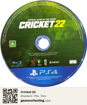 Cricket 22 PlayStation 4, PAL disc