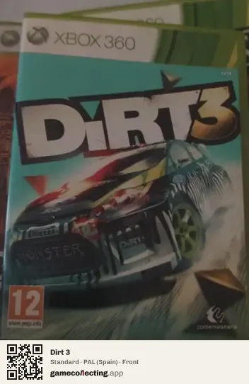 Dirt 3 Xbox 360, Spain box front