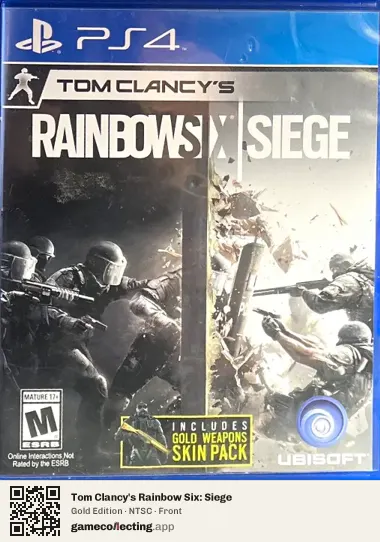Tom Clancy's Rainbow Six: Siege PlayStation 4, NTSC box front
