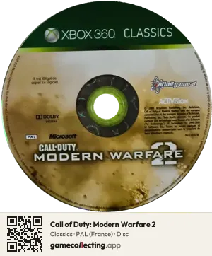 Call of Duty: Modern Warfare 2 Xbox 360, PAL disc