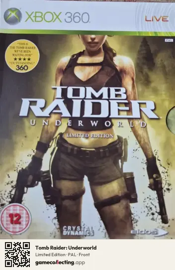 Tomb Raider: Underworld Xbox 360, PAL box front