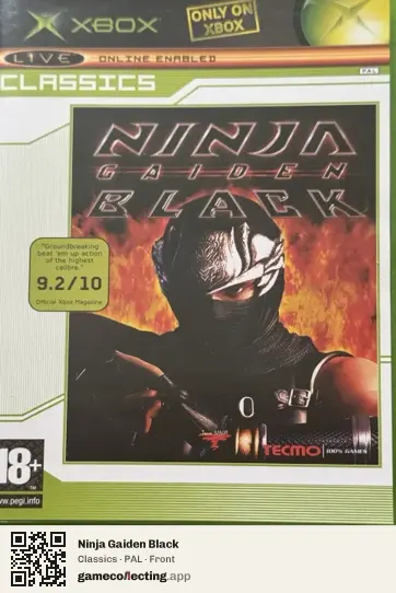 Ninja Gaiden Black Xbox, PAL box front
