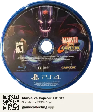 Marvel vs. Capcom: Infinite PlayStation 4, NTSC disc