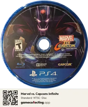 Marvel vs. Capcom: Infinite PlayStation 4, NTSC disc