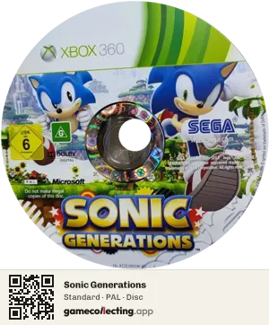 Sonic Generations Xbox 360, PAL disc
