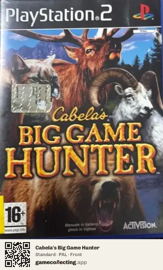 Cabela's Big Game Hunter PlayStation 2, PAL box front