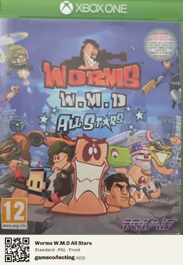 Worms W.M.D All Stars Xbox One, PAL box front