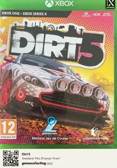 Dirt 5 Xbox One, France box front