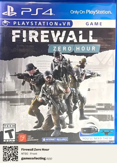 Firewall Zero Hour PlayStation 4, NTSC box front