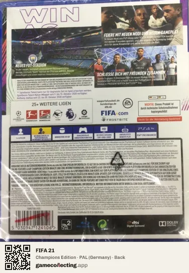 FIFA 21 PlayStation 4, Germany box back