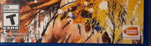 Dragon Ball FighterZ, the ESRB box on its front