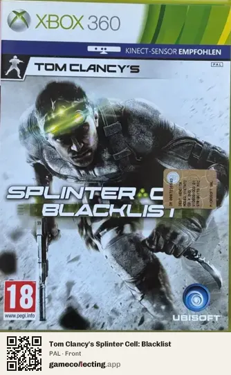Tom Clancy's Splinter Cell: Blacklist Xbox 360, PAL box front
