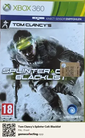 Tom Clancy's Splinter Cell: Blacklist Xbox 360, PAL box front