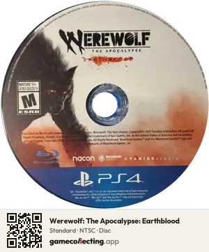 Werewolf: The Apocalypse: Earthblood PlayStation 4, NTSC disc