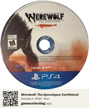 Werewolf: The Apocalypse: Earthblood PlayStation 4, NTSC disc