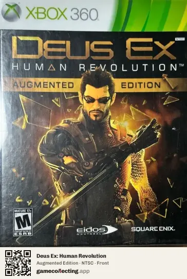 Deus Ex: Human Revolution Xbox 360, NTSC box front