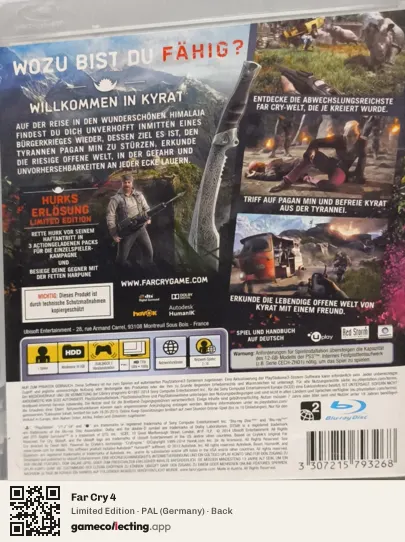 Far Cry 4 PlayStation 3, Germany box back
