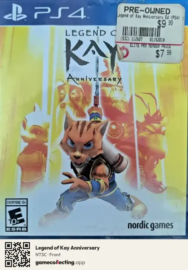 Legend of Kay Anniversary PlayStation 4, NTSC box front