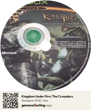 Kingdom Under Fire: The Crusaders Xbox, NTSC disc
