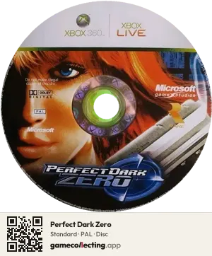 Perfect Dark Zero Xbox 360, PAL disc