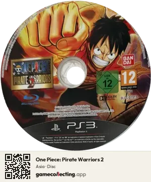 One Piece: Pirate Warriors 2 PlayStation 3, Asia disc