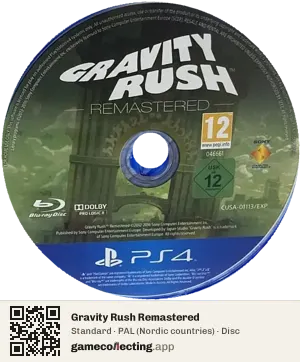 Gravity Rush Remastered PlayStation 4, PAL disc