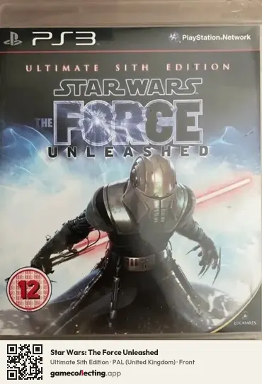Star Wars: The Force Unleashed PlayStation 3, United Kingdom box front