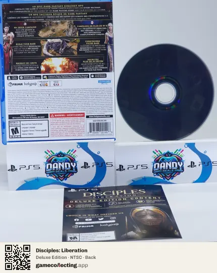 Disciples: Liberation PlayStation 5, NTSC box back