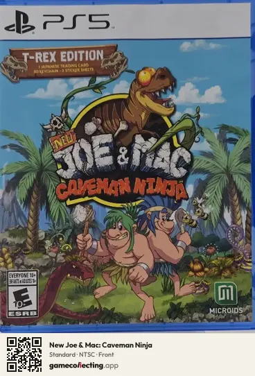 New Joe & Mac: Caveman Ninja PlayStation 5, NTSC box front
