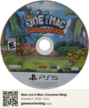 New Joe & Mac: Caveman Ninja PlayStation 5, NTSC disc