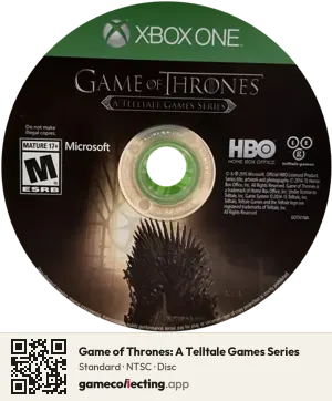 Game of Thrones: A Telltale Games Series Xbox One, NTSC disc