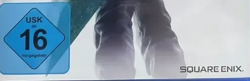 Final Fantasy VII Remake, the USK square on its front