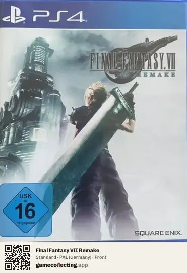 Final Fantasy VII Remake PlayStation 4, Germany box front