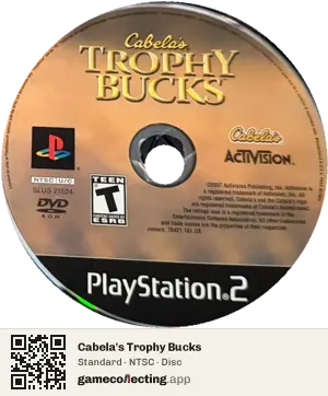 Cabela's Trophy Bucks PlayStation 2, NTSC disc