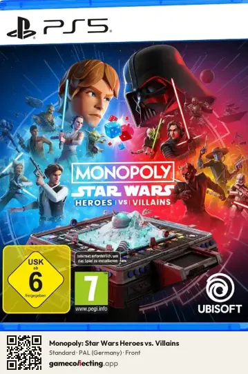 Monopoly: Star Wars Heroes vs. Villains PlayStation 5, Germany box front