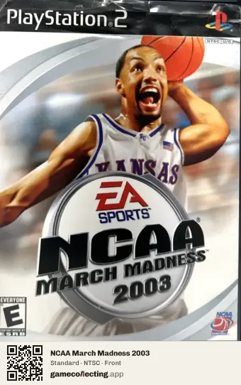 NCAA March Madness 2003 PlayStation 2, NTSC box front